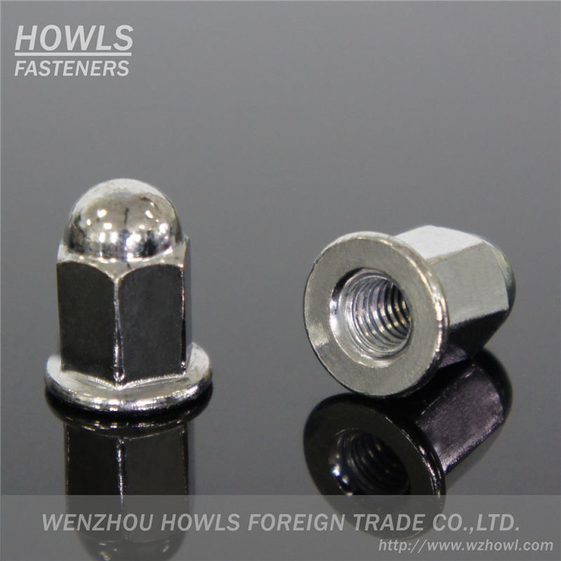 Dome cap nut with flange